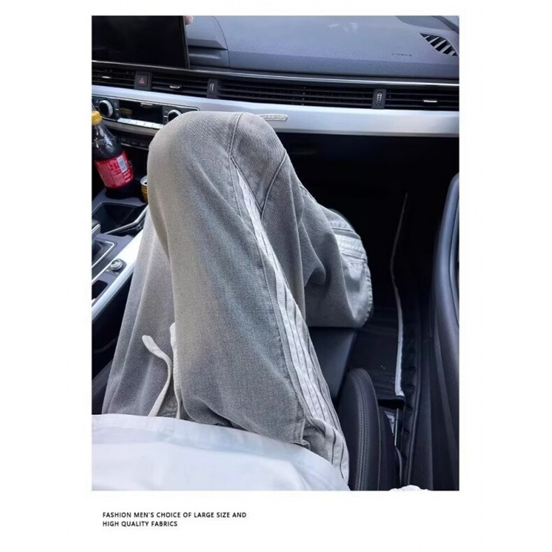 网红同款港风复古牛仔长裤美式高街潮流,男装休闲裤,四季星座505