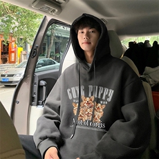 美式复古秋季新款重磅卫衣男ins套头连帽潮牌外套-A1213TP50控78，女装短外套，电商B241