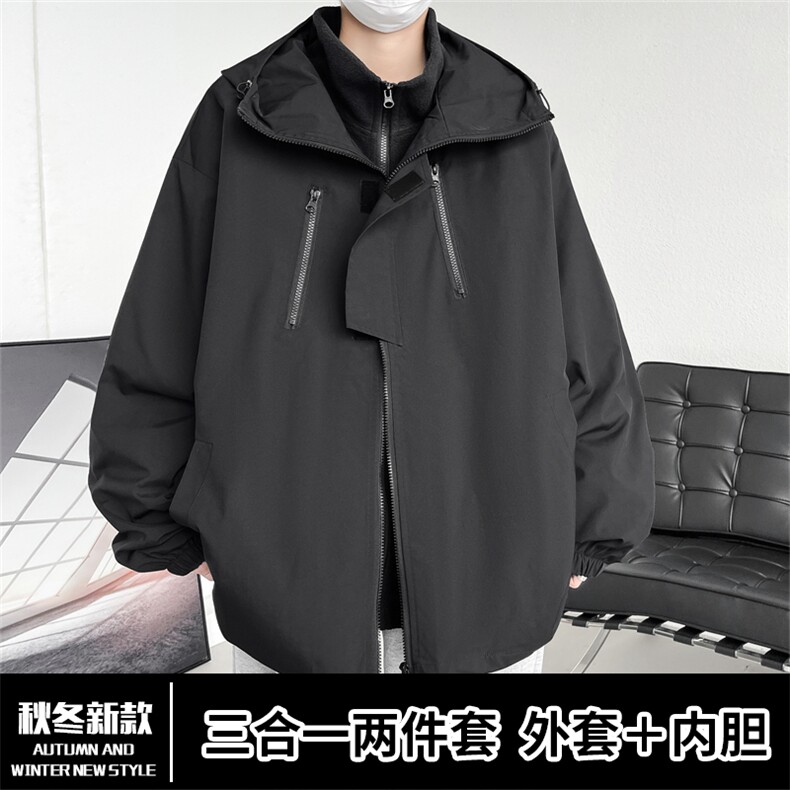 TH810101/P95春装防风防水冲锋衣大码三合一防水外套夹克男上衣,男装夹克,电商A141