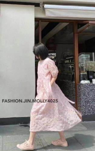 【现货】夏季新款高品质提花面料连衣裙，女装连衣裙，1+9