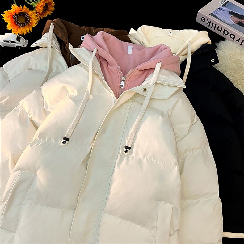 冬季棉服新款D4134-TP75不男女可穿休闲保暖连帽撞色面包服,男装棉衣,电商A102