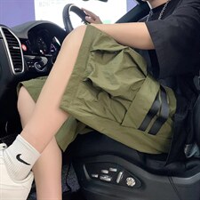 欧美飘带大口袋设计感短裤男女五分裤街头百搭工装裤DK2212P28，男装休闲裤，星座1116-2