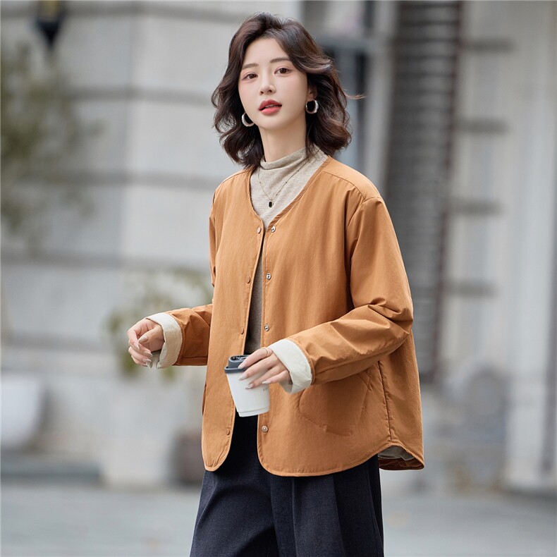 超好看夹棉厚外套短款棉服女2025秋冬保暖小个子百搭休闲气质穿搭,女装棉衣/棉服,梦懿尔