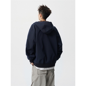 可二开豹纹元素大码M-5XL连帽夹克男100%聚酯纤维JK78091P69控108图片