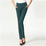时尚高腰显瘦女式休闲裤舒适百搭修身长裤，女装长裤，秋牧寒烟