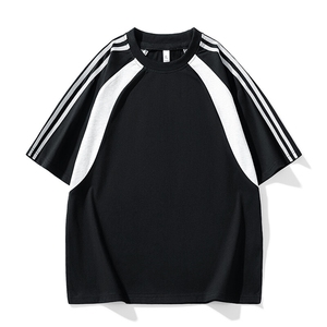 美式运动球服短袖男夏季潮牌重磅纯棉宽松休闲凉感t恤HH5713-P25图片