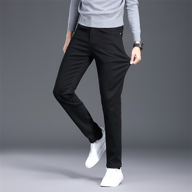 CD5825钱塘2020-2秋季新款男士弹力牛仔裤直筒纯色休闲长裤P100,男装牛仔裤,钱塘207-2