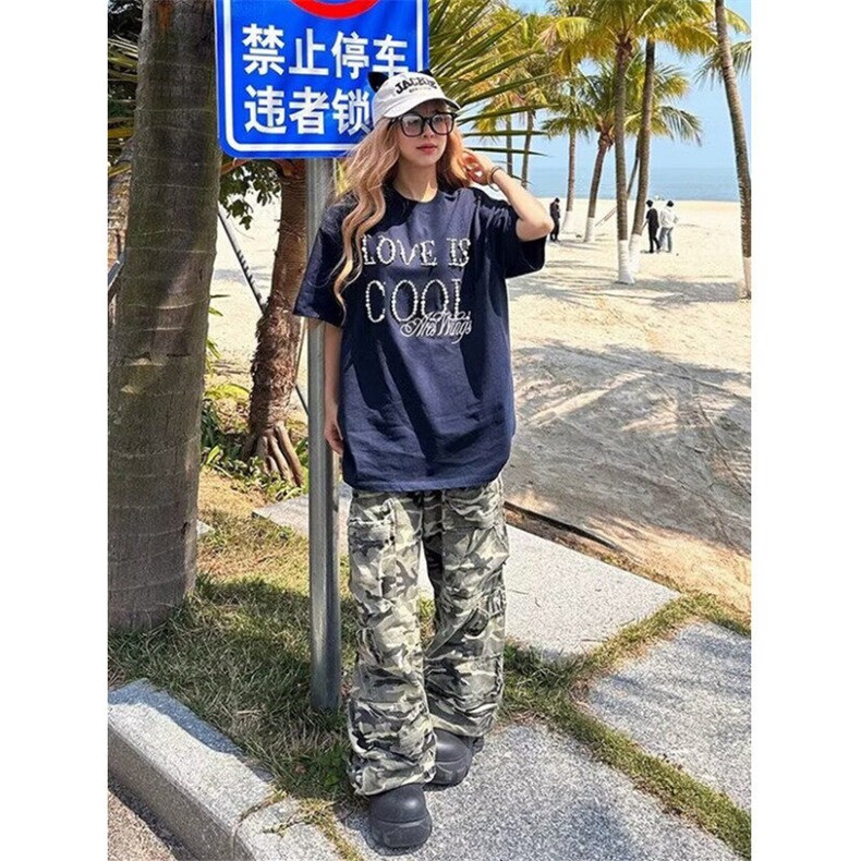 复古立体烫珠短袖T恤男女宽松百搭夏季薄款体恤上衣TDC003,男装T恤,星座1116A（原606A-3）