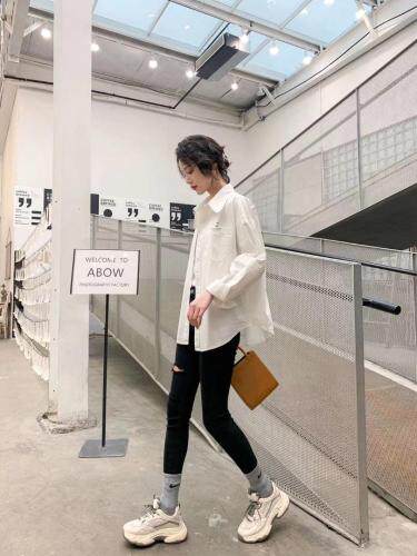 2021年春款韩版休闲衬衫，女装衬衫，圣伊敏