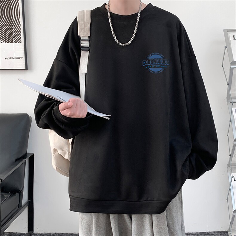 麂皮绒卫衣男大码重磅长袖t恤男JW81395-P35,男装卫衣,电商A040
