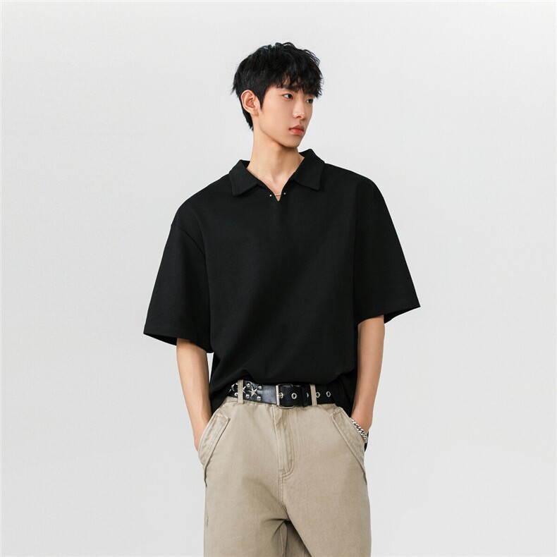 2025夏季新款金属扣纯色POLO衫PL2780-特批35控58,男装Polo衫,电商A072