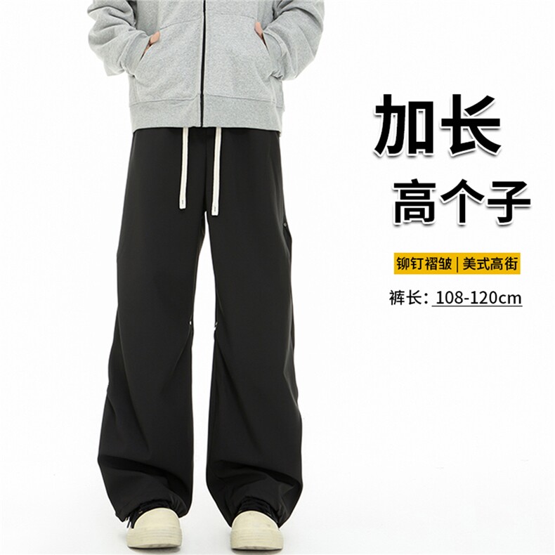 190美式褶皱铆钉伞兵裤加长高个子工装裤薄款冲锋速干裤KZ033P50图片