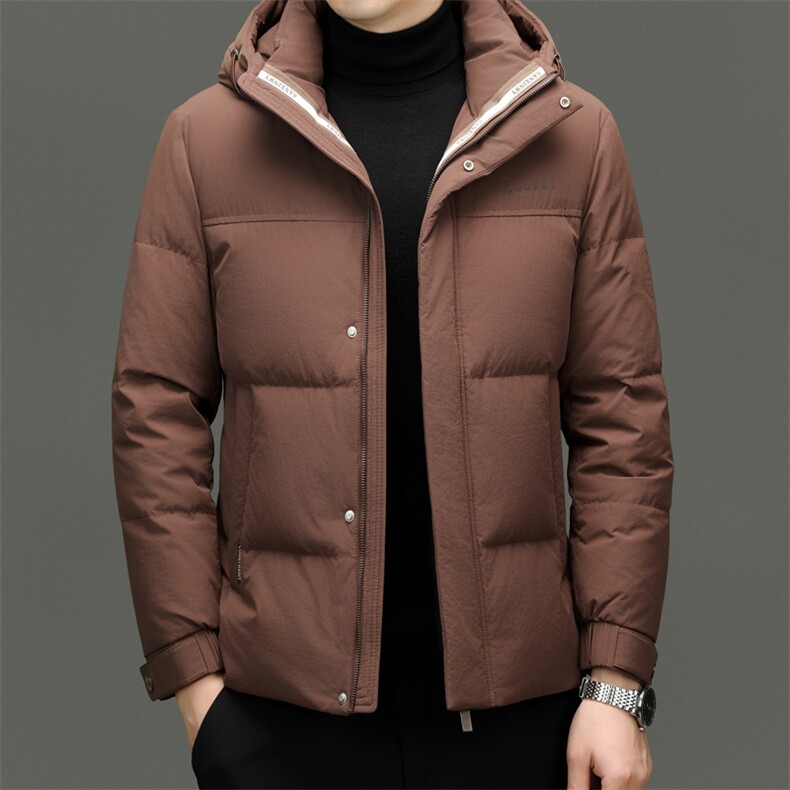HYD8071新款冬季男士鸭绒羽绒服连帽保暖外套修身大衣，男装羽绒服，电商B360
