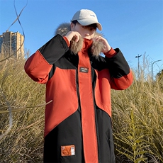 8XL-M港风大毛领棉衣男2023冬新款中长款加棉加厚棉服外套加大码，男装棉衣，钱塘717(原712)