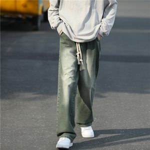 麻绳 复古牛仔裤男直筒B342-NK7001-P50控68图片