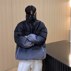 港风防水渐变色冲锋衣棉衣男成分:聚酯纤维MY77095P120控168，男装夹克，星座227-7