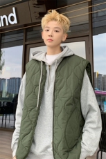 秋冬新款羽绒棉马甲潮流百搭纯色无袖坎肩棉衣外套男潮MJ106-P68，男装棉衣，电商B295