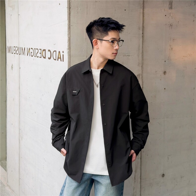 高档韩式松驰速干长袖衬衫男士春秋上衣纯色免烫衬衫LSC27P39，男装衬衫，星座1013-5