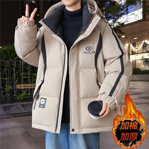 1-8-26冬季新款港风加棉加厚棉衣男潮流青少年学生外套336#P135元图片