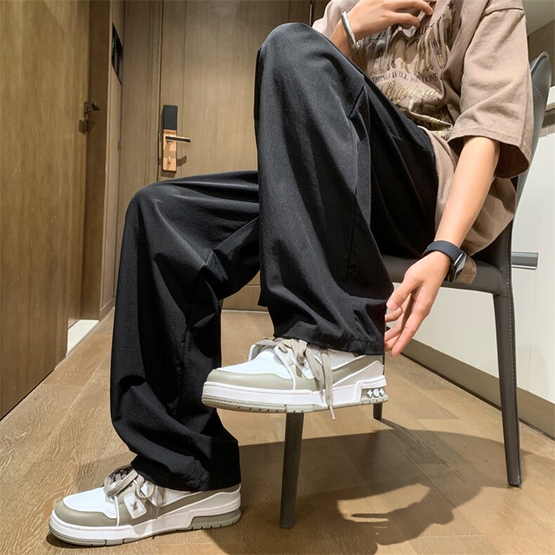 垂顺显高休闲·百搭尼龙面料冰丝拖地裤7011特批32,男装休闲裤,星座718-1
