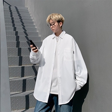 日系潮牌工装长袖衬衫男2024春季宽松休闲衬衣外套W8092-P31，男装衬衫，星座512-4