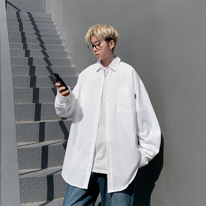 日系潮牌工装长袖衬衫男2024春季宽松休闲衬衣外套 W8092-P31图片
