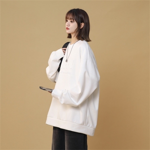 W9015/P35春装新款现货印花卫衣男长袖衬衣大码宽松上衣外套图片