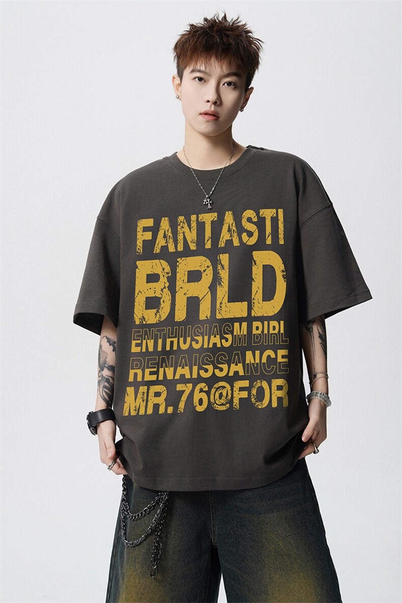 240g美式重磅短袖T恤FSDX278M-5XL特批25无差价控48,男装T恤,电商B219B