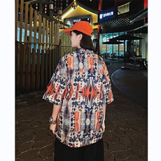 夏季衬衫男女短袖印花蝴蝶百搭宽松2024新款ins帅气外套CY853-P29，男装衬衫，星座412-3