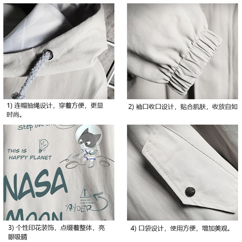 JK41187-P85加棉款-P115纯棉连帽夹克男士大码工装夹克男网格,男装夹克,电商A040A