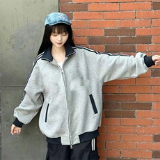 抖音得物高品质美式高街重磅结构设计拼接织带立领卫衣外套CM42，男装卫衣，电商A486