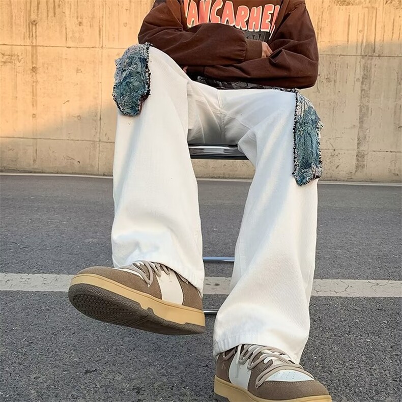 牛仔裤男春季潮大码休闲裤子高街N1043P43,男装牛仔裤,星座1116-2