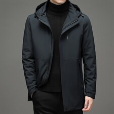 2021中青年灰鸭绒羽绒服男冬季休闲中年爸爸装外套XXH2153-P260图片