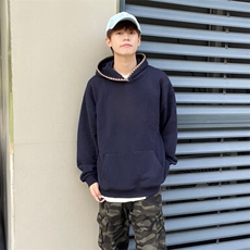 抖音得物高品质二开25秋冬美式重磅宽松纯色连帽贝壳刺绣卫衣W63，男装卫衣，电商A486-1