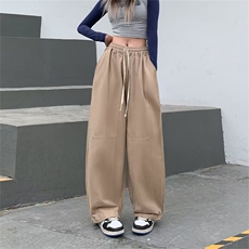 美式复古街头工装休闲裤女宽松高腰直筒阔腿显瘦运动长裤CK10-P50，男装工装外套，星座1008-1