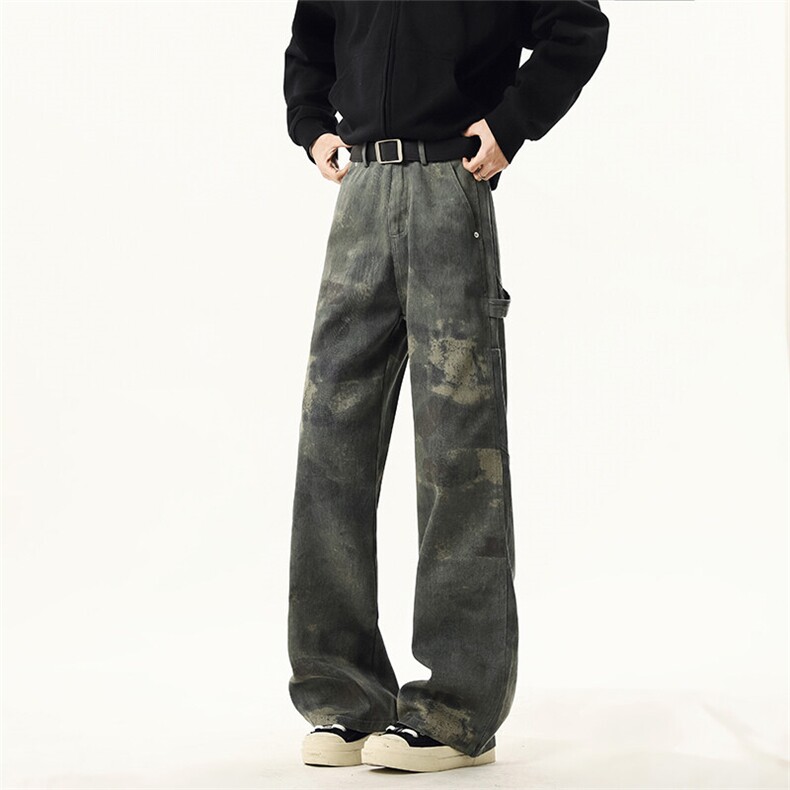 《现货主推》迷彩豹纹牛仔裤GXX09-P65控88，男装牛仔裤，电商C303