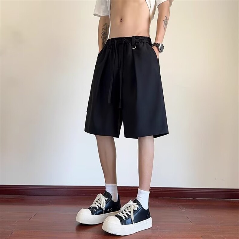 短裤男夏季薄款男士速干五分裤宽松直筒冰丝裤5分休闲运动篮球裤,男装牛仔裤,星座506A