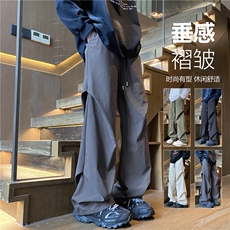 春季新款户外休闲潮流褶皱垂感宽松冲锋裤B315-K24271-特p30控58，男装休闲裤，电商B315