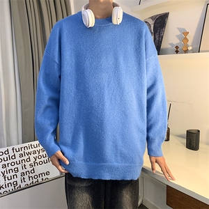 【现货特价】基础简约圆领毛衣日系休闲打底针织衫 P39  Y308图片