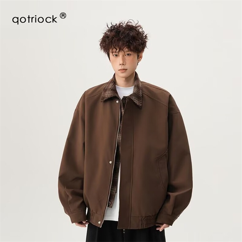 1506-1/JA2001/P64痞帅外套男潮牌港风原宿风韩版潮流宽松夹克图片