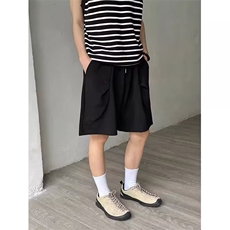 休闲运动短裤男士夏季2025新款速干薄款五分宽松大码夏天冰丝裤子，男装牛仔裤，星座1210-1