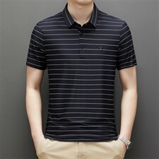 夏季新款男士翻领短袖t恤中年有领男装上衣服休闲POLO衫，男装T恤，电商B212（原钱塘6029）