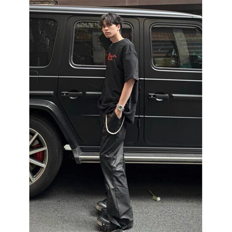 夏季复古正肩圆领字母印花短袖T恤男女设计感休闲上衣TY06,男装T恤,星座1116A（原606A-3）