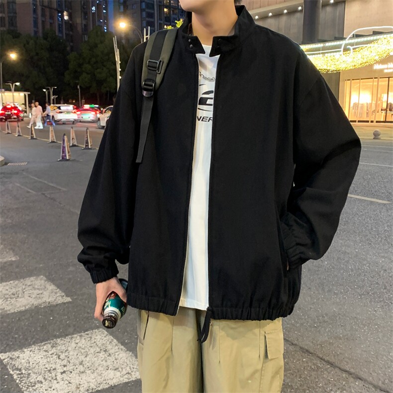 美式复古立领外套男士秋季新款休闲夹克JK02570-P85图片