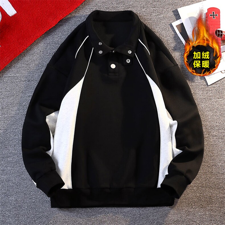 重磅美式加绒加厚男休闲百搭宽松高级感卫衣W4695JR（加绒）特P52，男装卫衣，电商A007