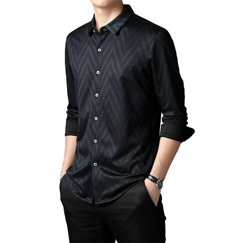 M9962021春秋季新款长袖衬衫男桑蚕丝印花男装,男装衬衫,电商B360