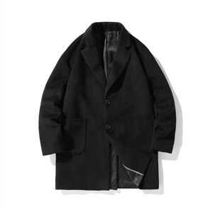 N2075/P90冬季男士呢大衣男中长款男呢料中性风潮呢子外套风衣,男装毛呢大衣,电商A141