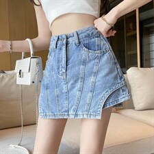 夏款不规则牛仔裙，其它，XTZ style