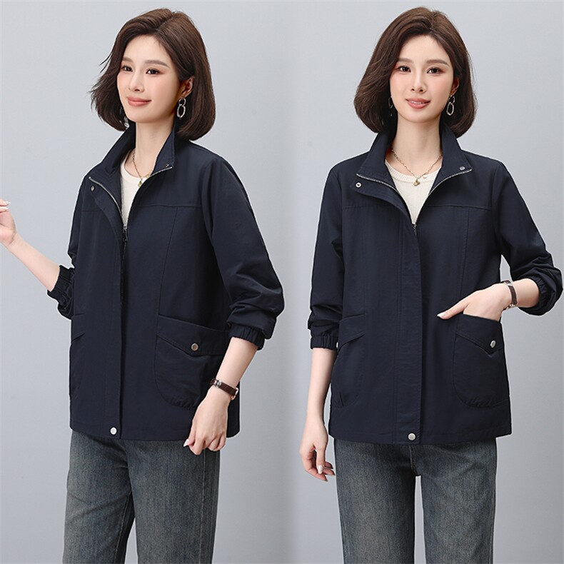 2025年春秋外套新款中长款双层面料上衣，女装短外套，3200格调