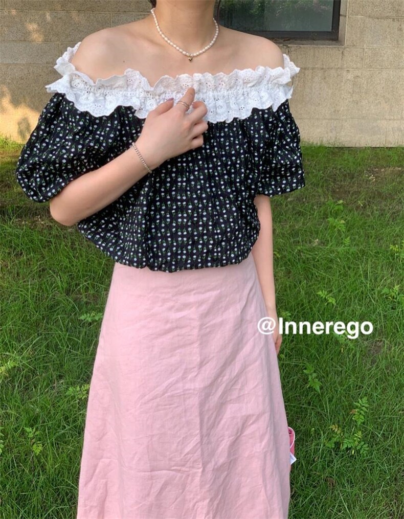 两穿花瓣边小上衣，其它，inner ego